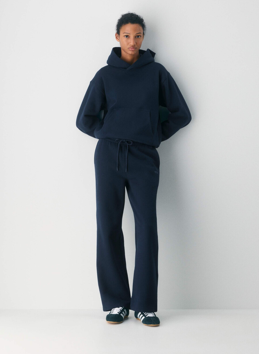 cozy sweatfleece boyfriend wide sweatpant admiral