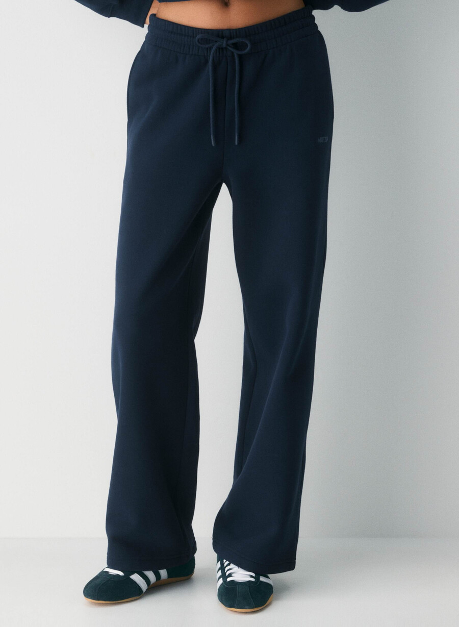 cozy sweatfleece boyfriend wide sweatpant admiral