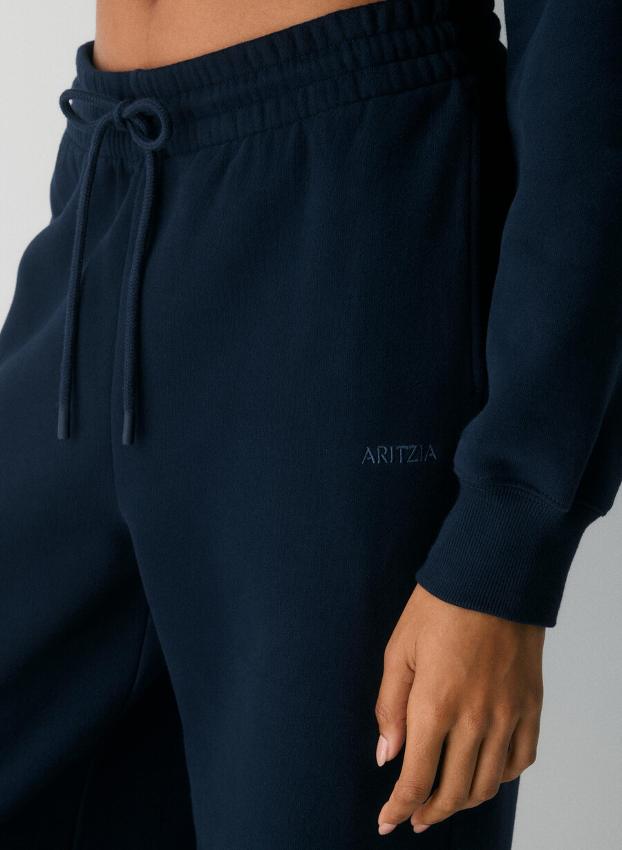 cozy sweatfleece boyfriend wide sweatpant admiral