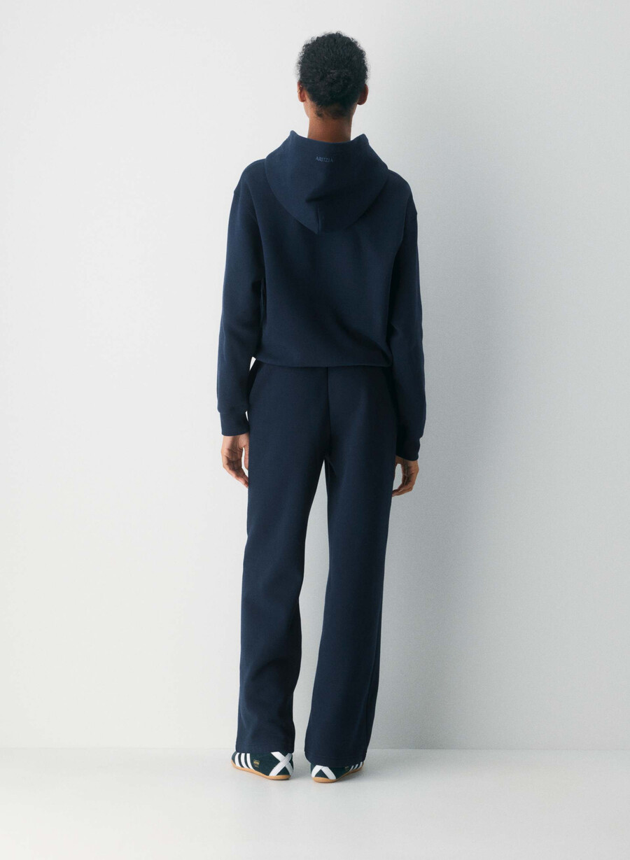 cozy sweatfleece boyfriend wide sweatpant admiral