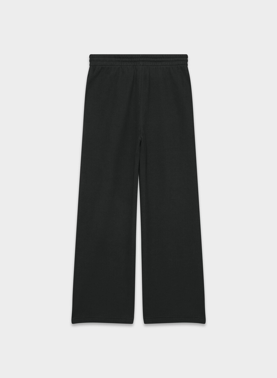cozy sweatfleece boyfriend wide sweatpant black