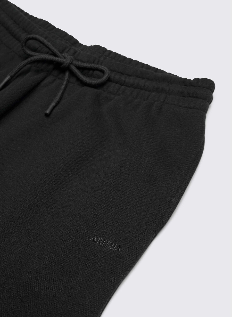 cozy sweatfleece boyfriend wide sweatpant black