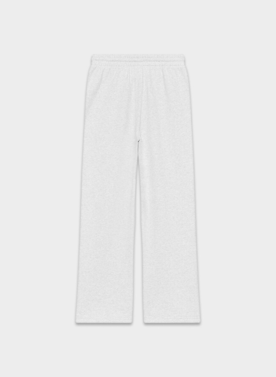 cozy sweatfleece boyfriend wide sweatpant heather cloud white