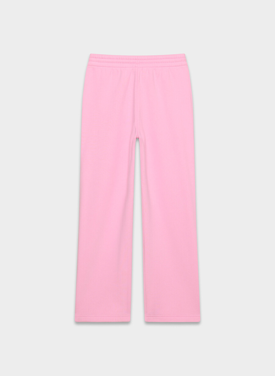 cozy sweatfleece boyfriend wide sweatpant morganite pink