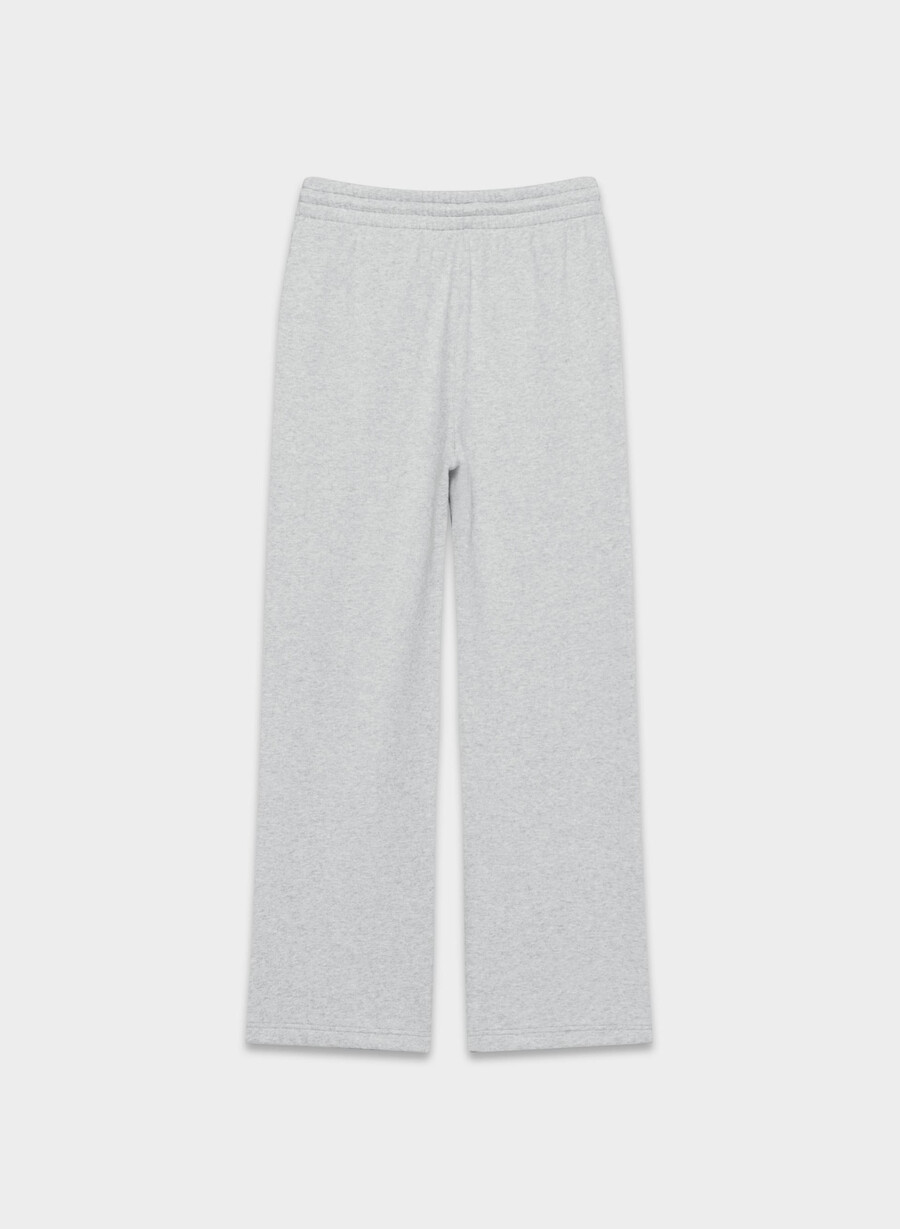 cozy sweatfleece boyfriend wide sweatpant heather chrome