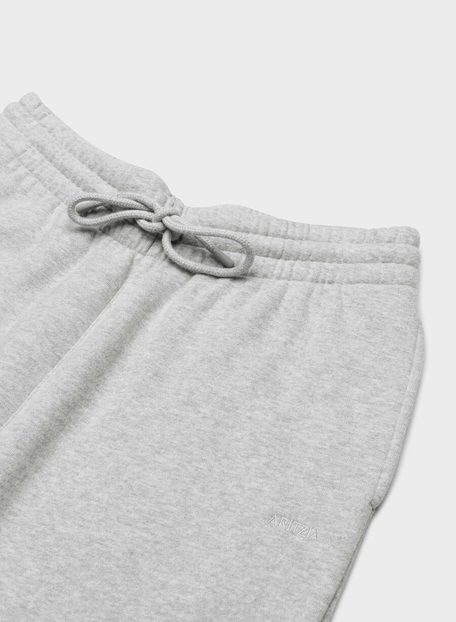cozy sweatfleece boyfriend wide sweatpant heather chrome