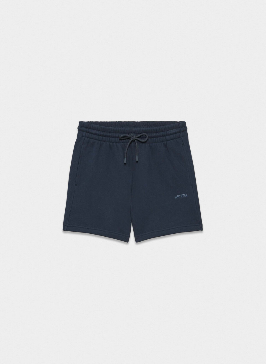 cozy sweatfleece boyfriend mid-thigh short admiral