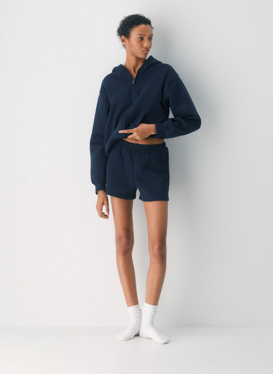 cozy sweatfleece perfect hi-rise mini short admiral