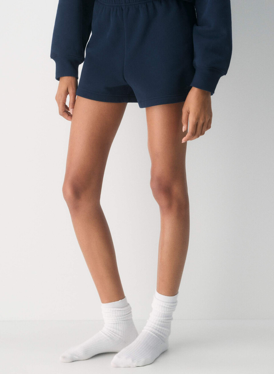 cozy sweatfleece perfect hi-rise mini short admiral