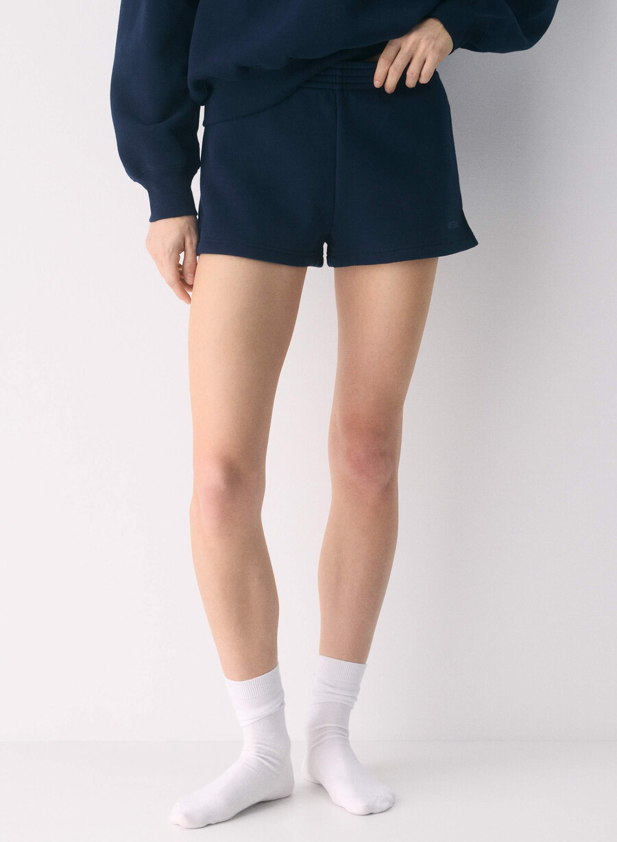 cozy sweatfleece perfect micro short admiral