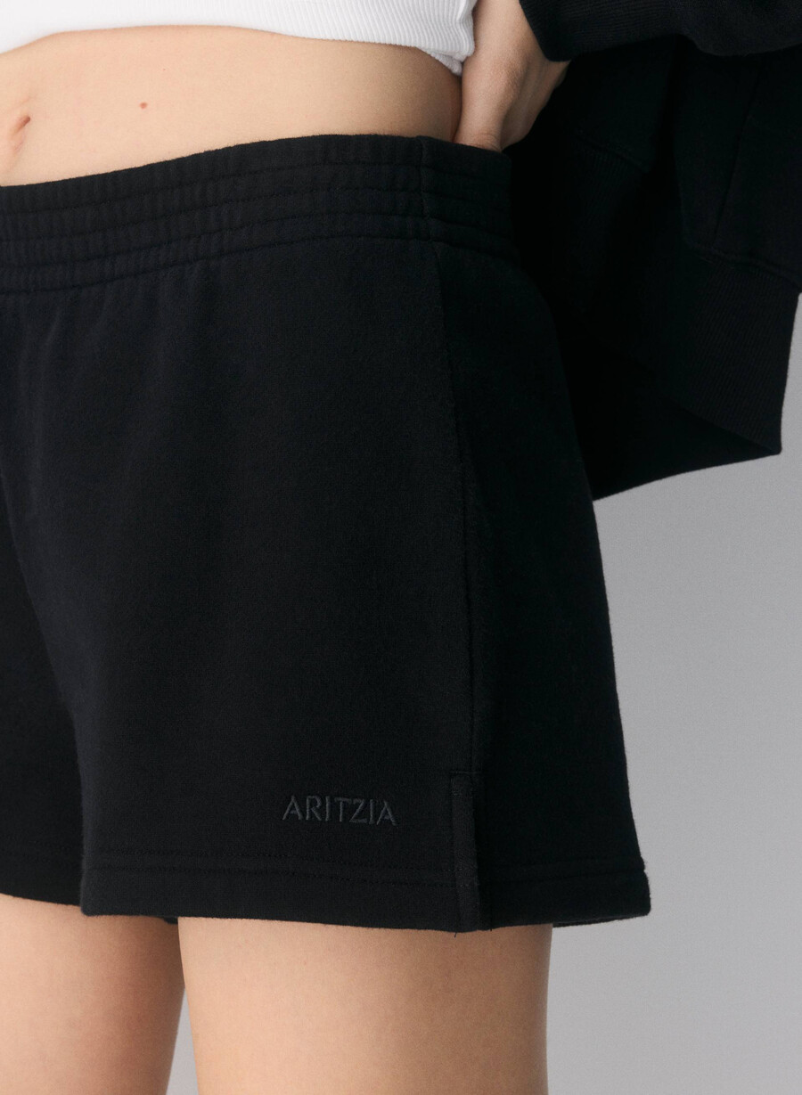 cozy sweatfleece perfect micro short black