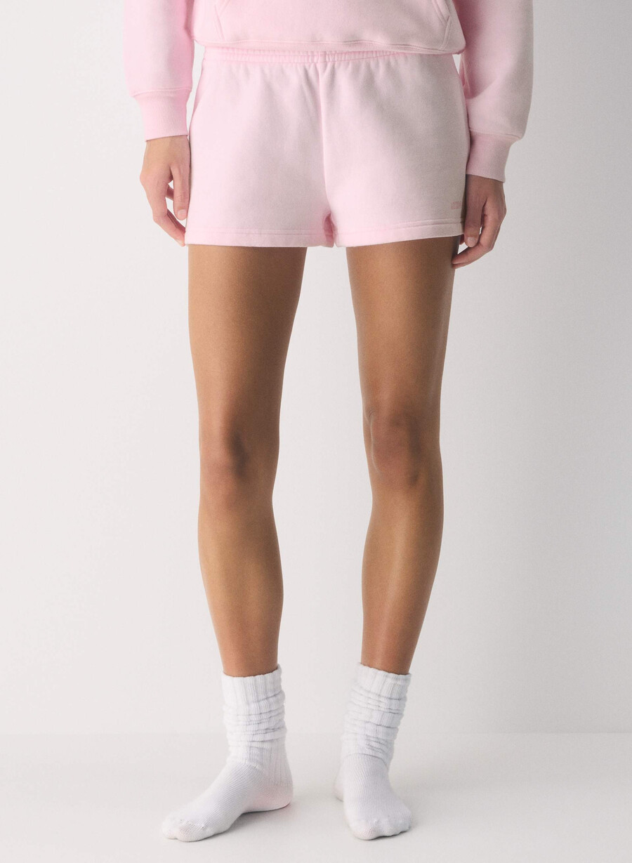 cozy sweatfleece perfect micro short villa pink