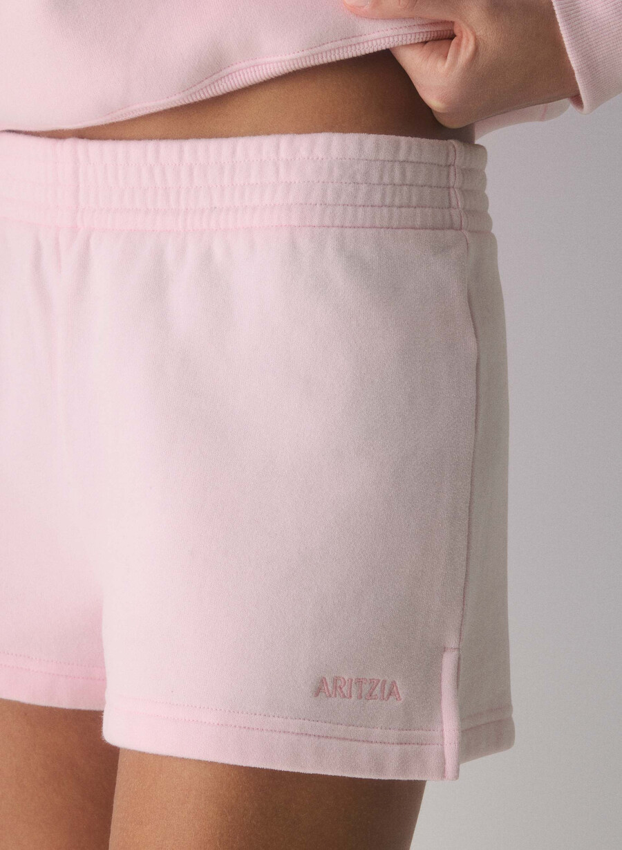 cozy sweatfleece perfect micro short villa pink