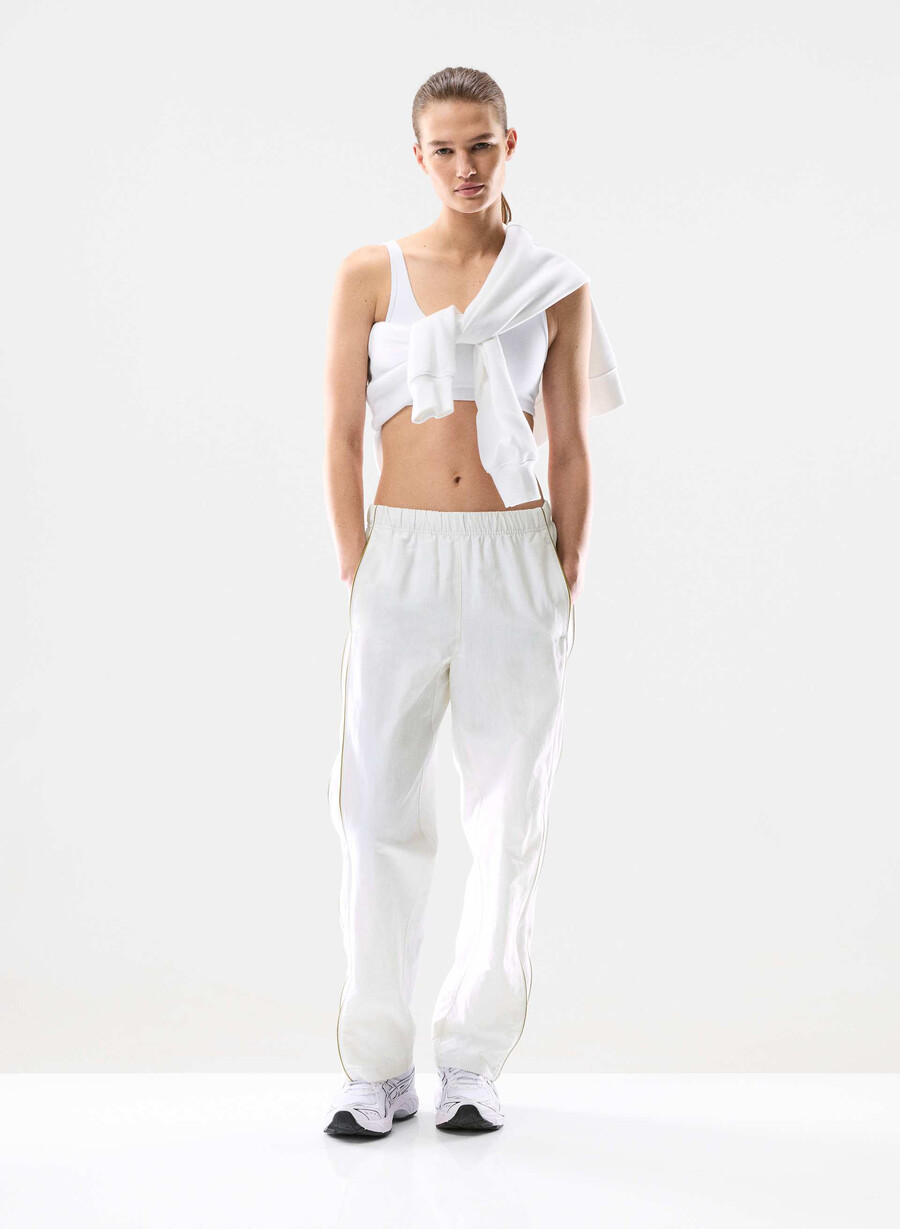 victory track pant whitegold