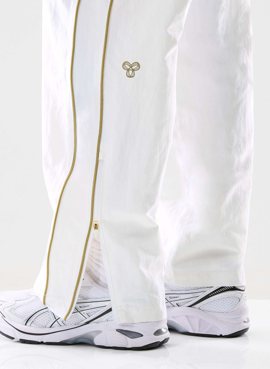 victory track pant whitegold