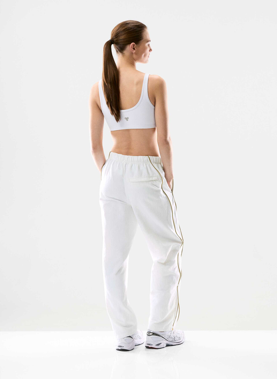 victory track pant whitegold