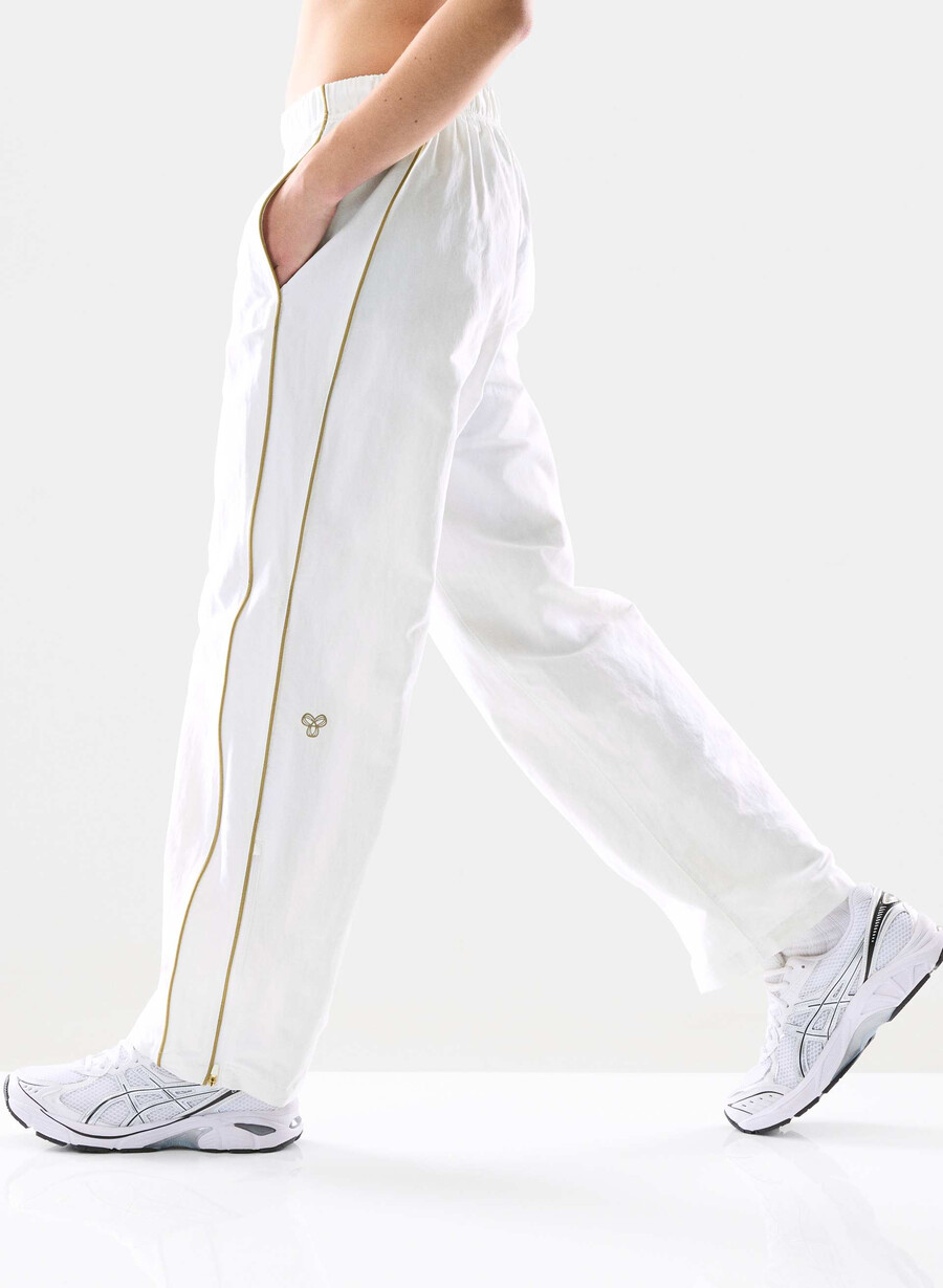 victory track pant whitegold