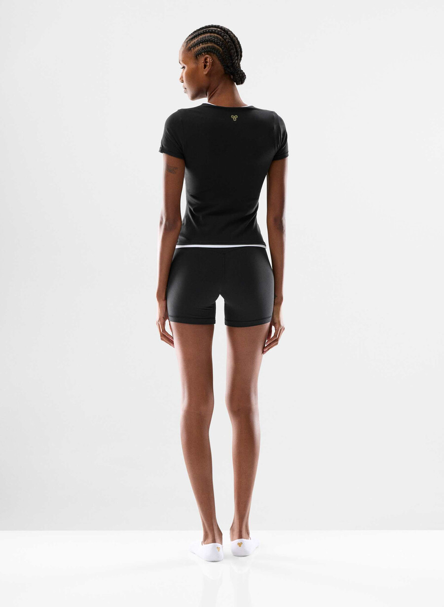 butter cheeky hi-rise 5 short black