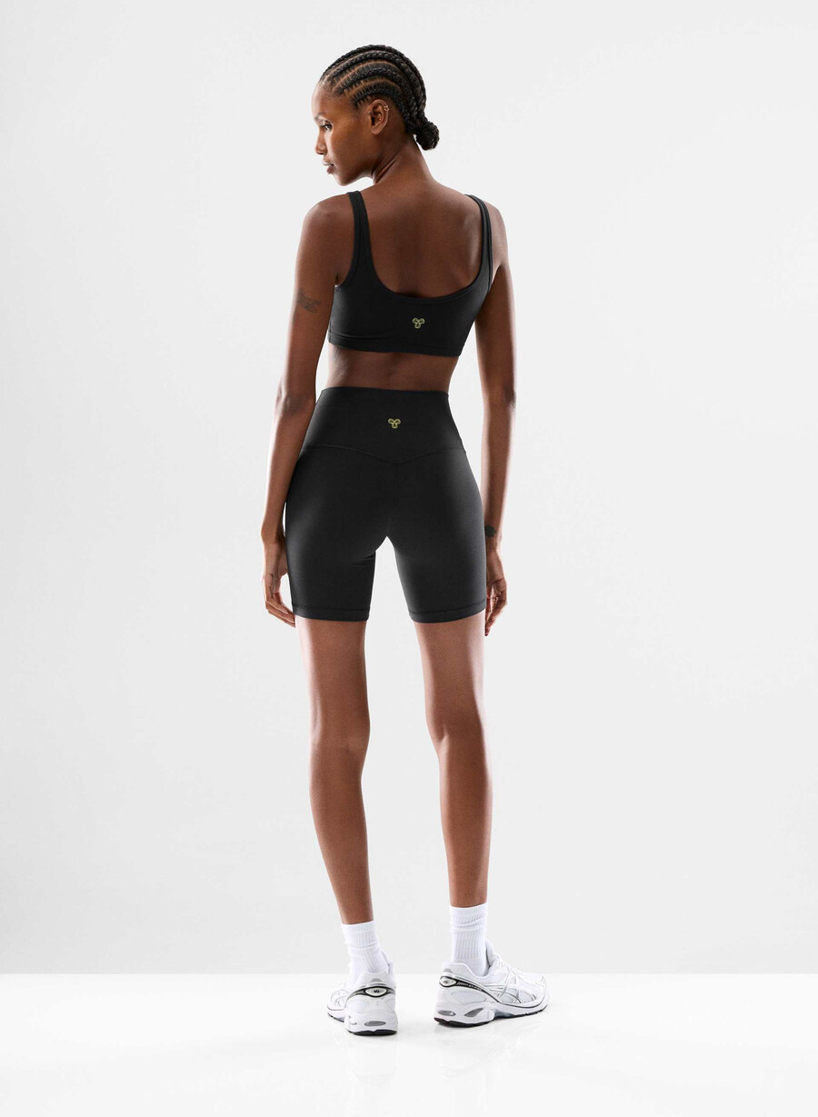 butter cheeky hi-rise 7 short black