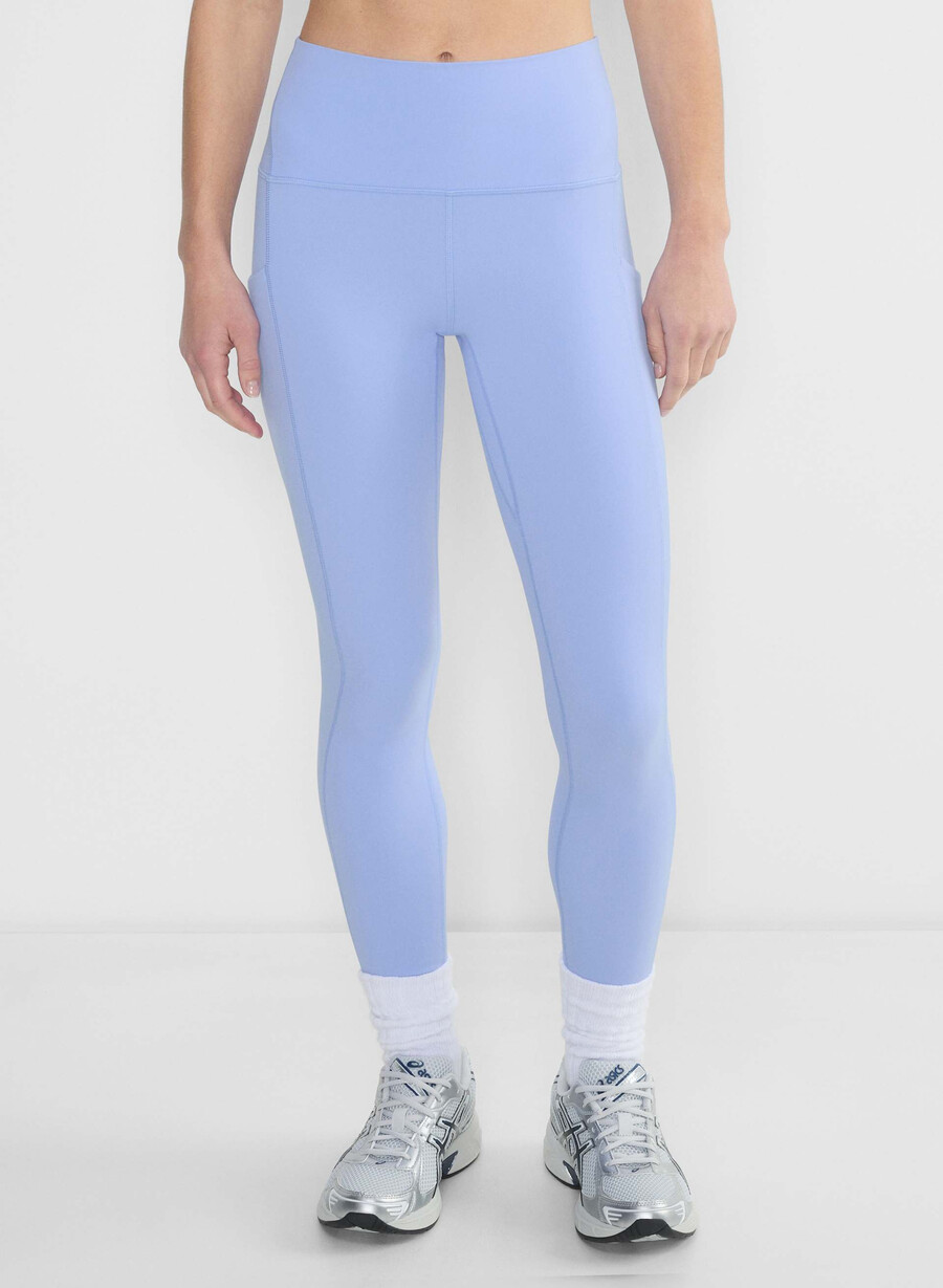 butter cheeky hi-rise pocket 26 legging dayflower blue