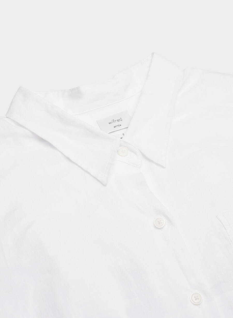 reminisce relaxed linen shirt white