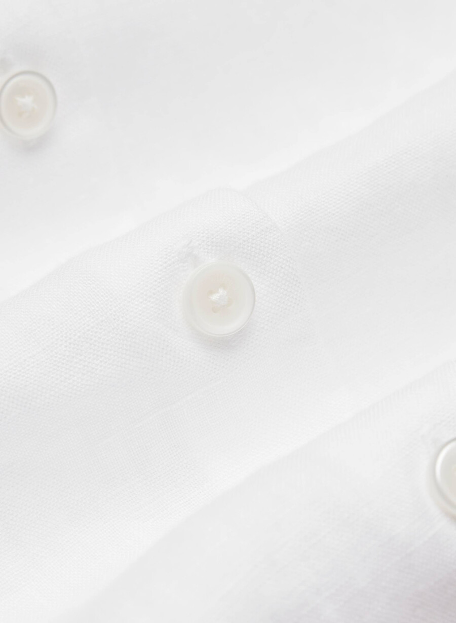 reminisce relaxed linen shirt white