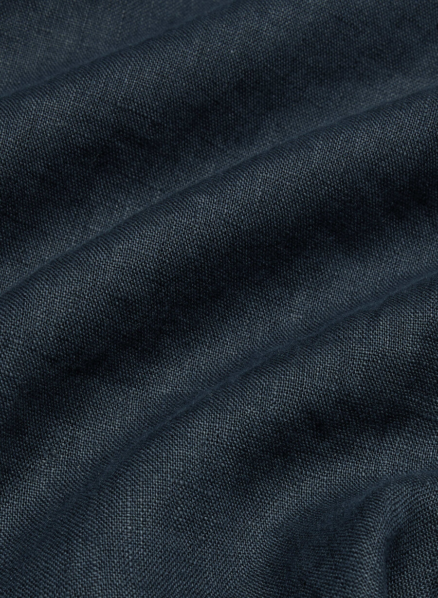 reminisce relaxed linen shirt dark night navy