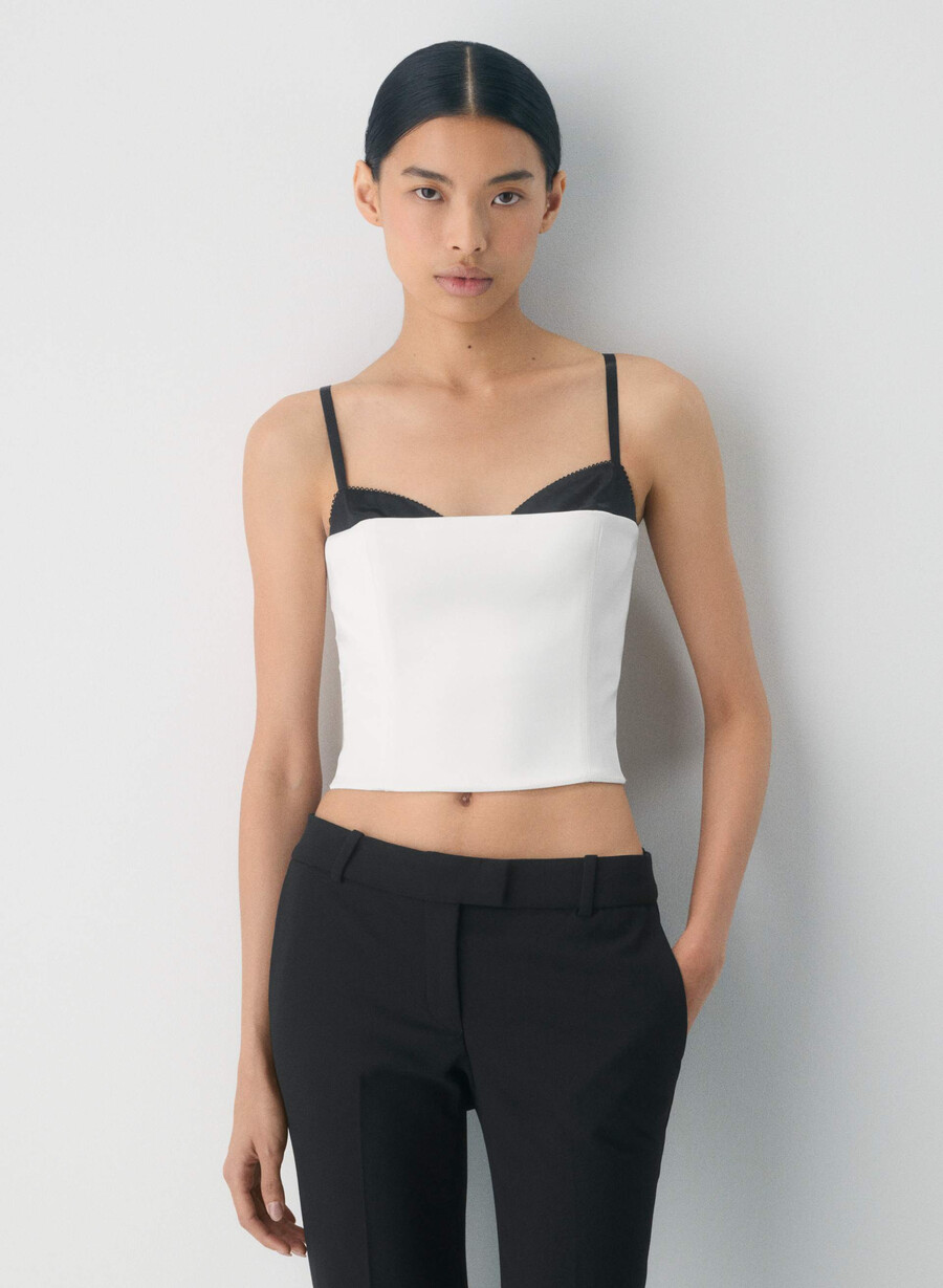 hypnotize satin bustier light birchblack