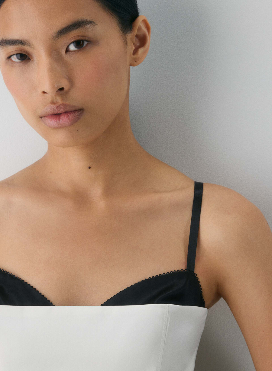 hypnotize satin bustier light birchblack