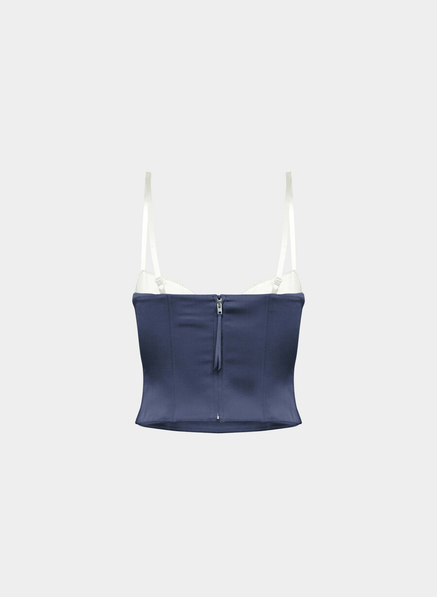 hypnotize satin bustier ink navy lt birch