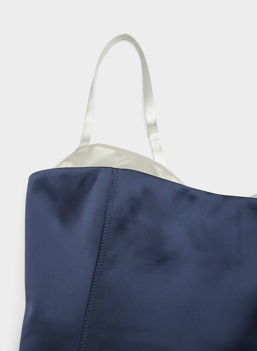 hypnotize satin bustier ink navy lt birch