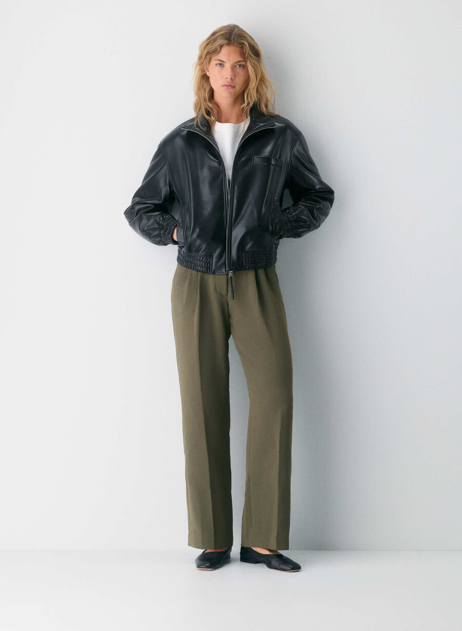 the effortless pant curve-fit - crepette dark olive