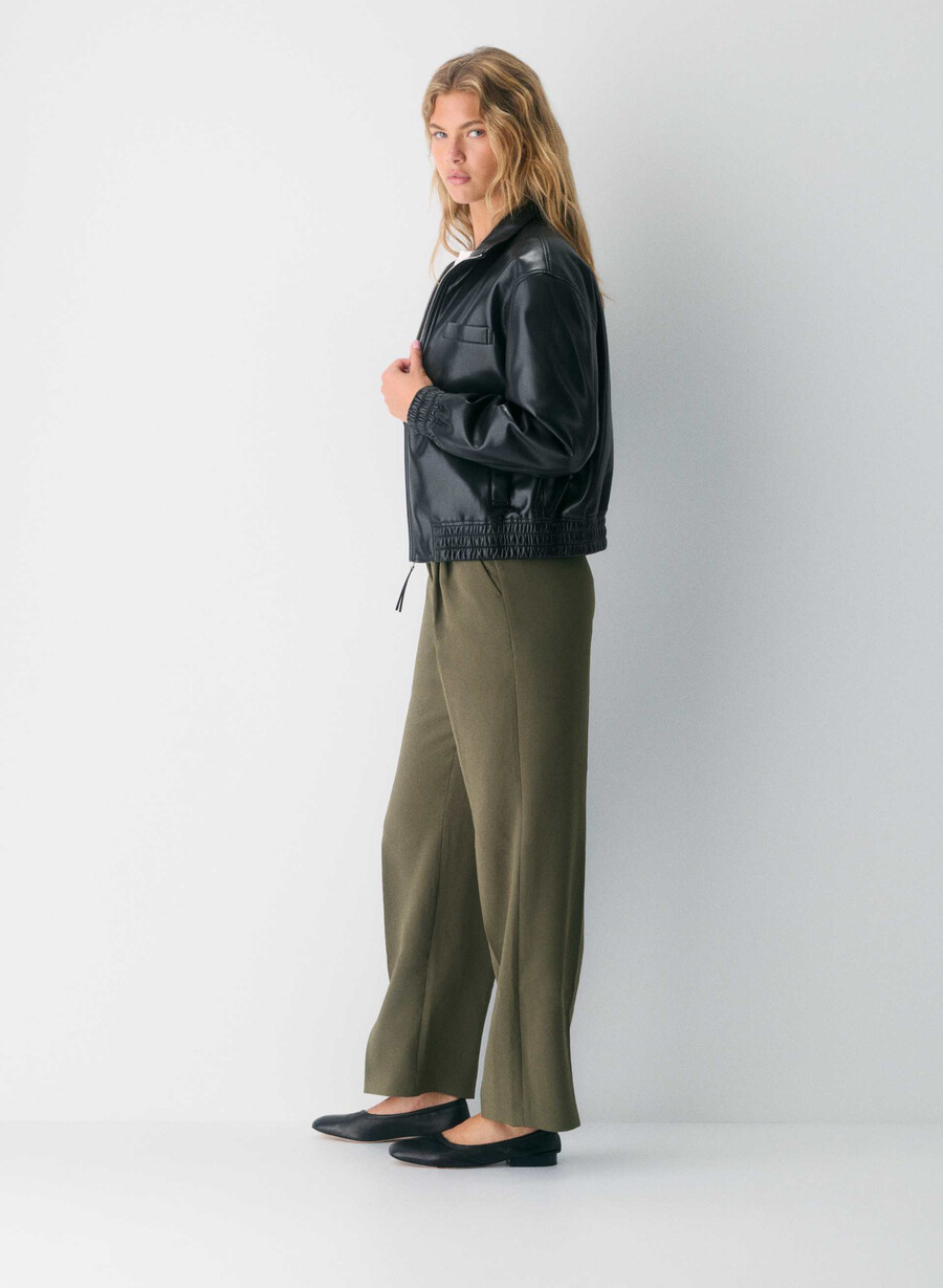 the effortless pant curve-fit - crepette dark olive
