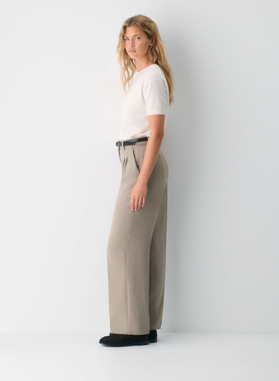 the effortless pant curve-fit - crepette nomad taupe