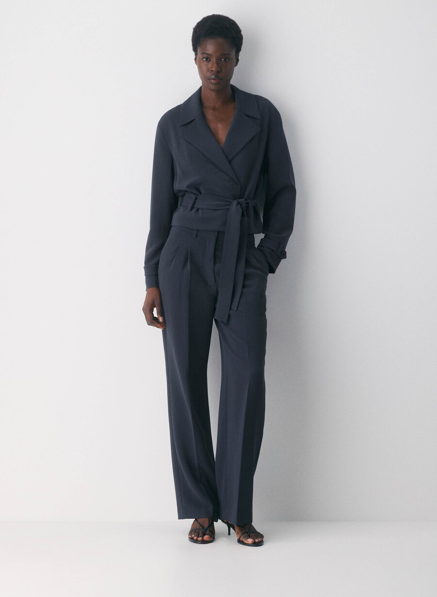 the effortless pant curve-fit - crepette dark night navy