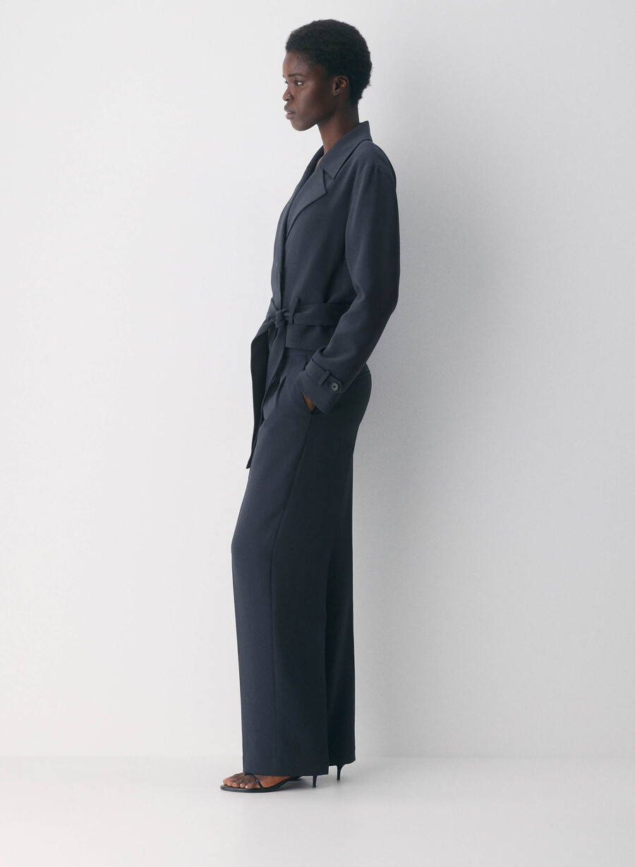 the effortless pant curve-fit - crepette dark night navy