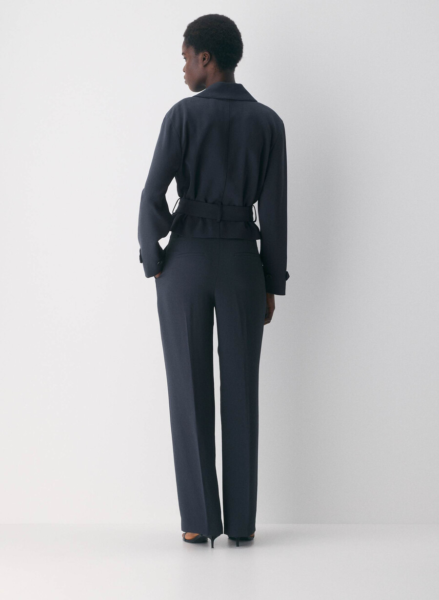 the effortless pant curve-fit - crepette dark night navy