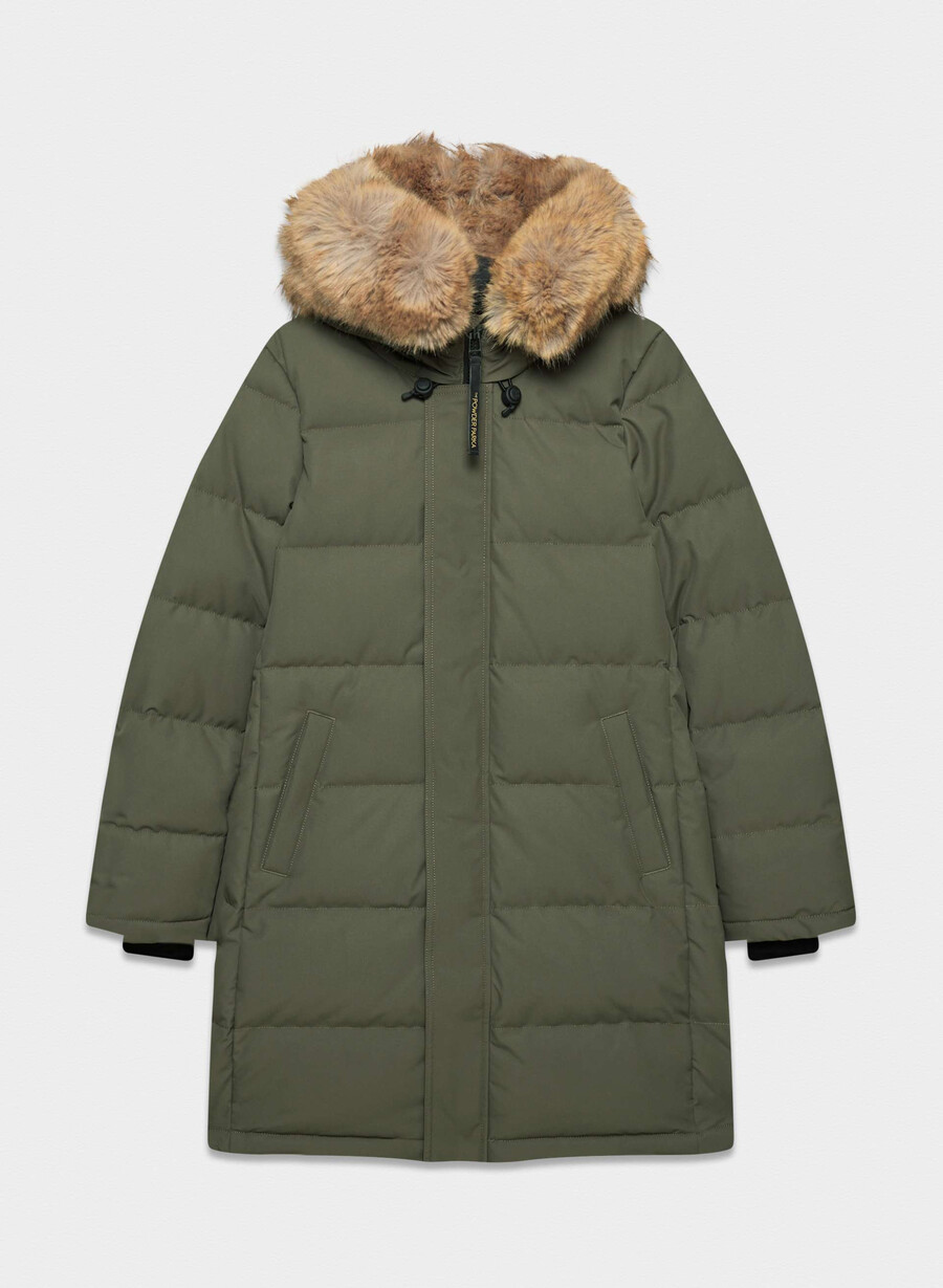 the powder parka - coldstop dark olive