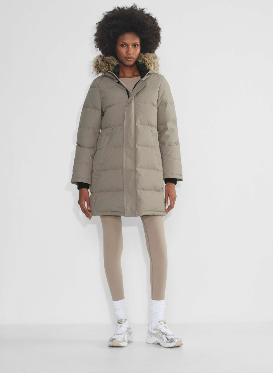 the powder parka - coldstop modern taupe