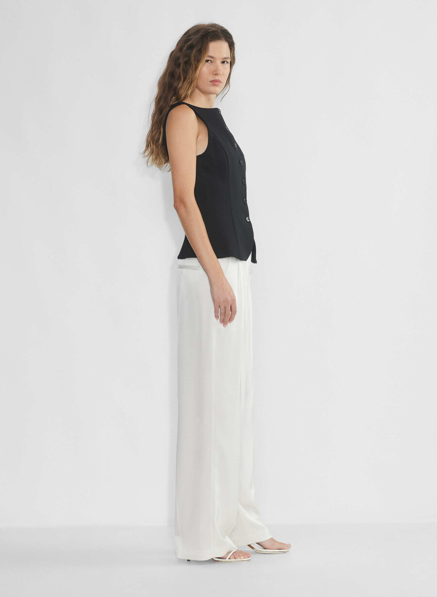 the effortless pant satin light birch