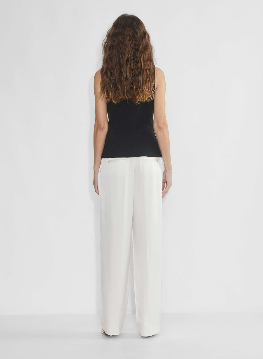 the effortless pant satin light birch