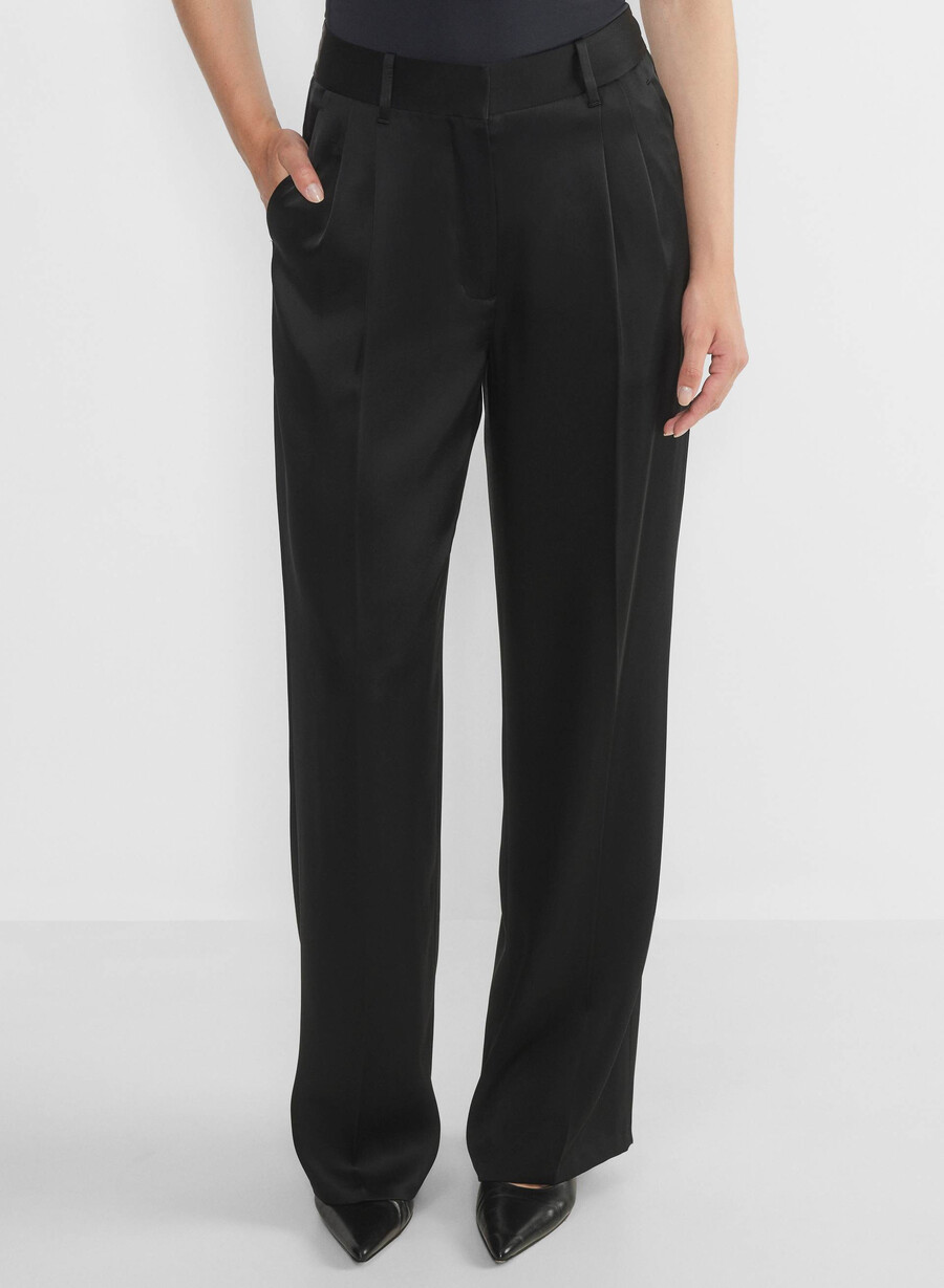 the effortless pant satin black