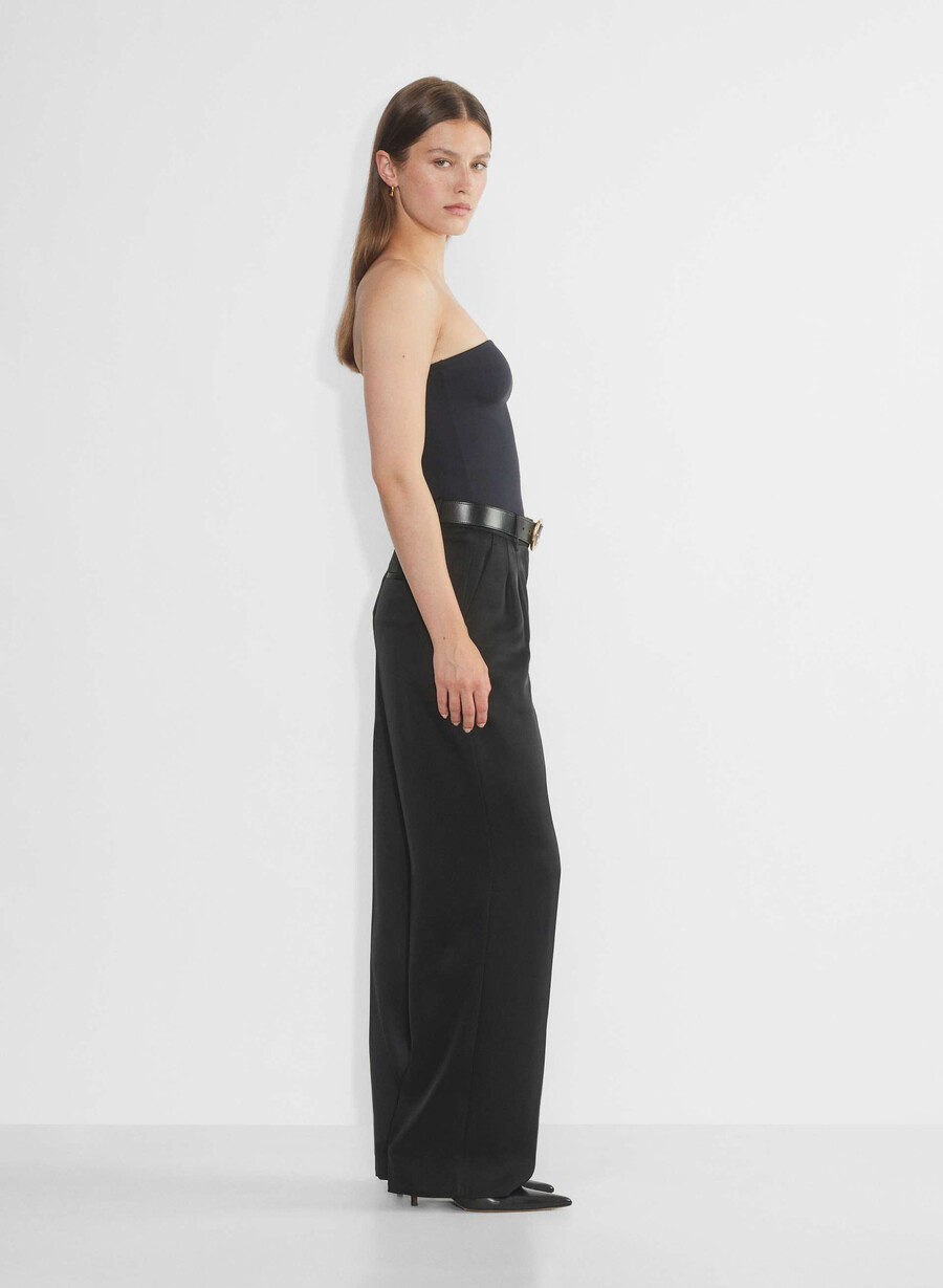 the effortless pant satin black