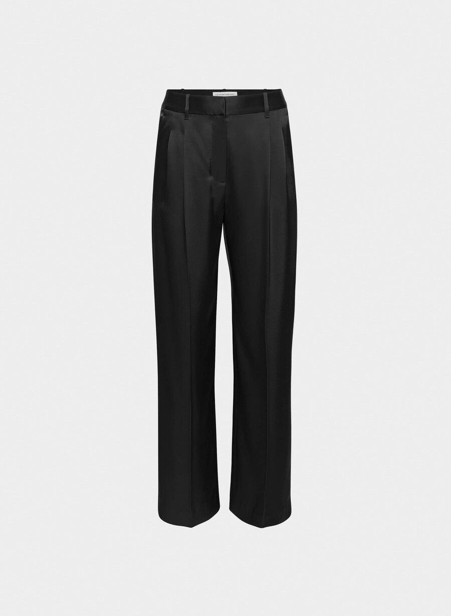 the effortless pant satin black