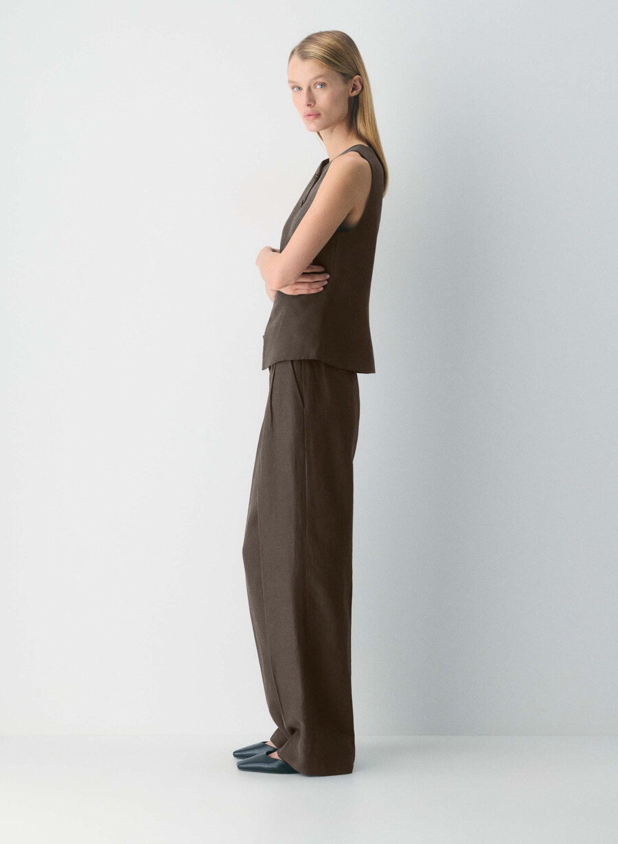 the effortless pant - cruiselinen root brown