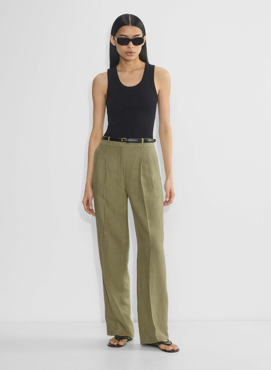 the effortless pant - cruiselinen sundried olive