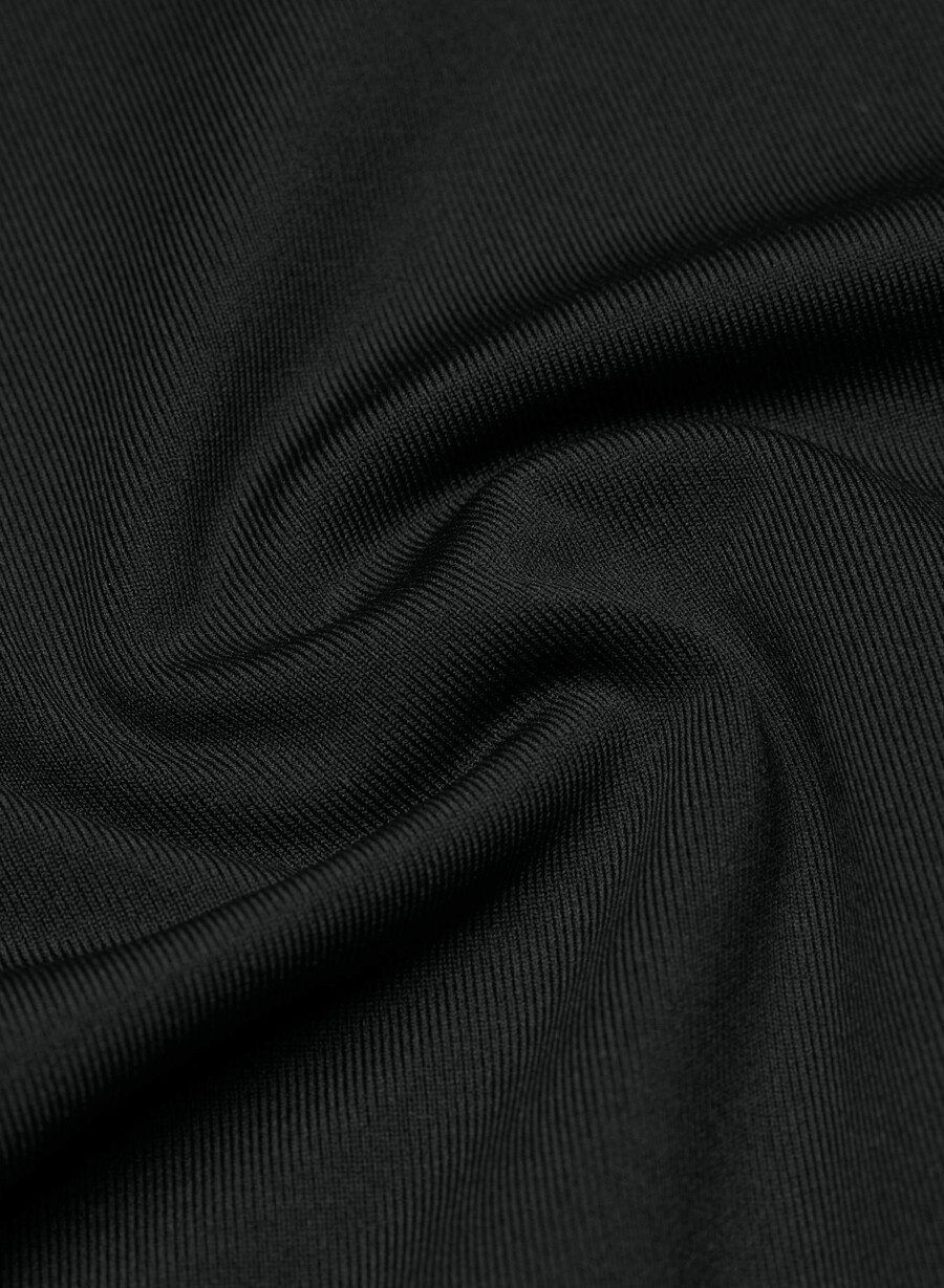worldly poplin dress black