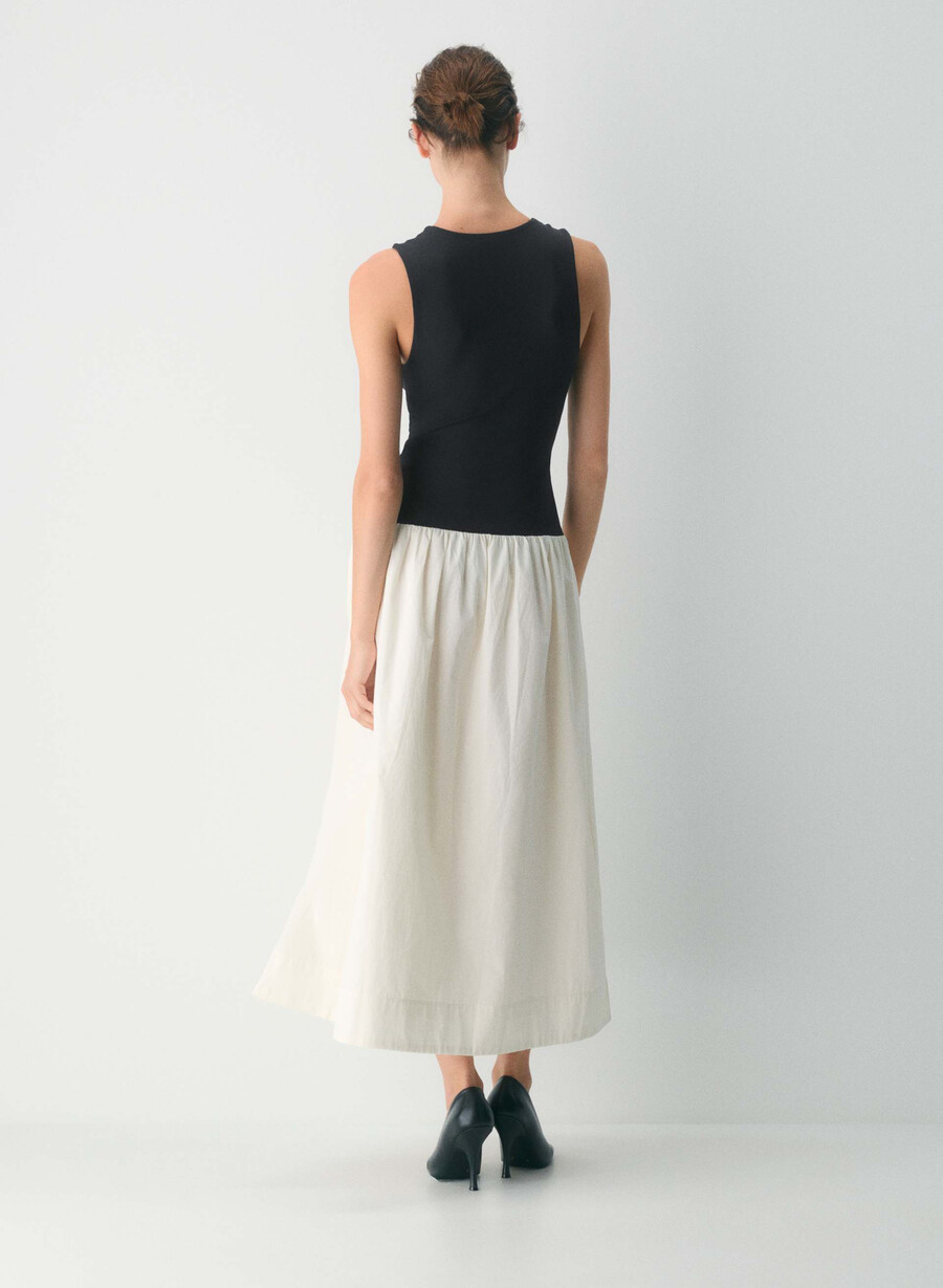 worldly poplin dress light birchblack