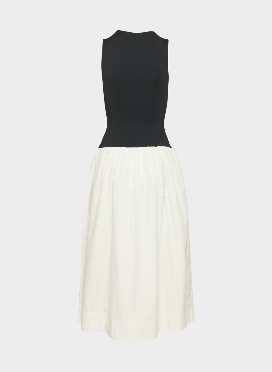 worldly poplin dress light birchblack