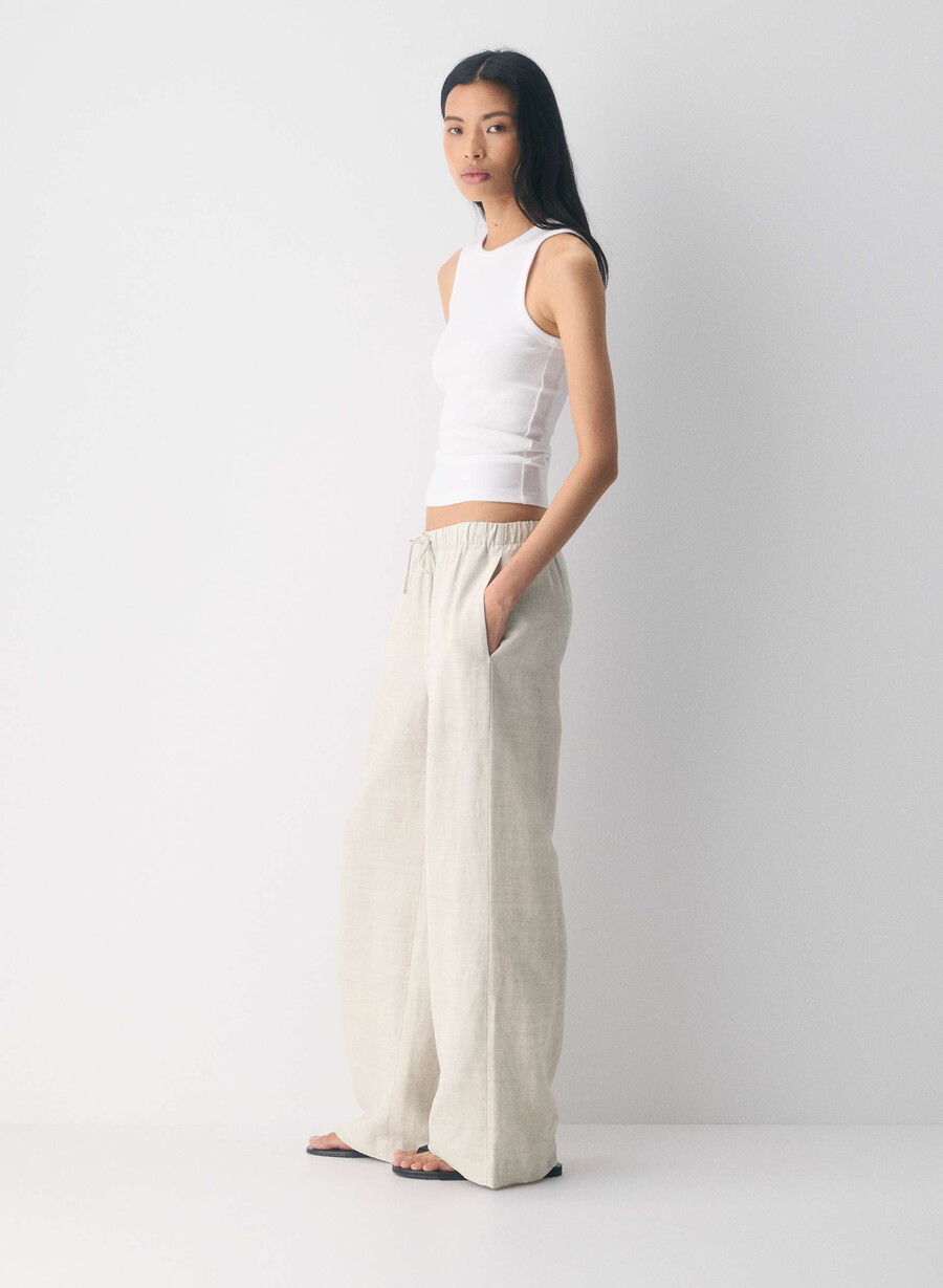 cruiselinen lodge pant undyed ecru
